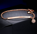 Happiness Rose Gold Bar Bracelet