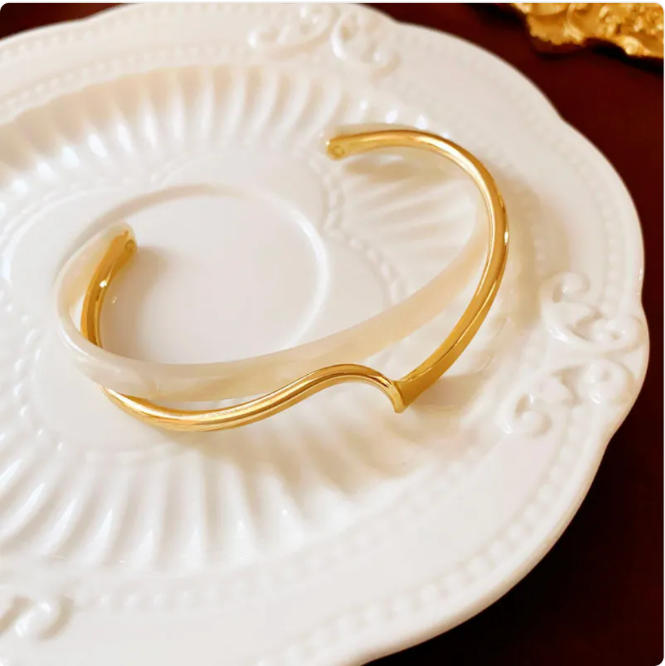 Aurelia Two-Toned Twist Cuff Bracelet