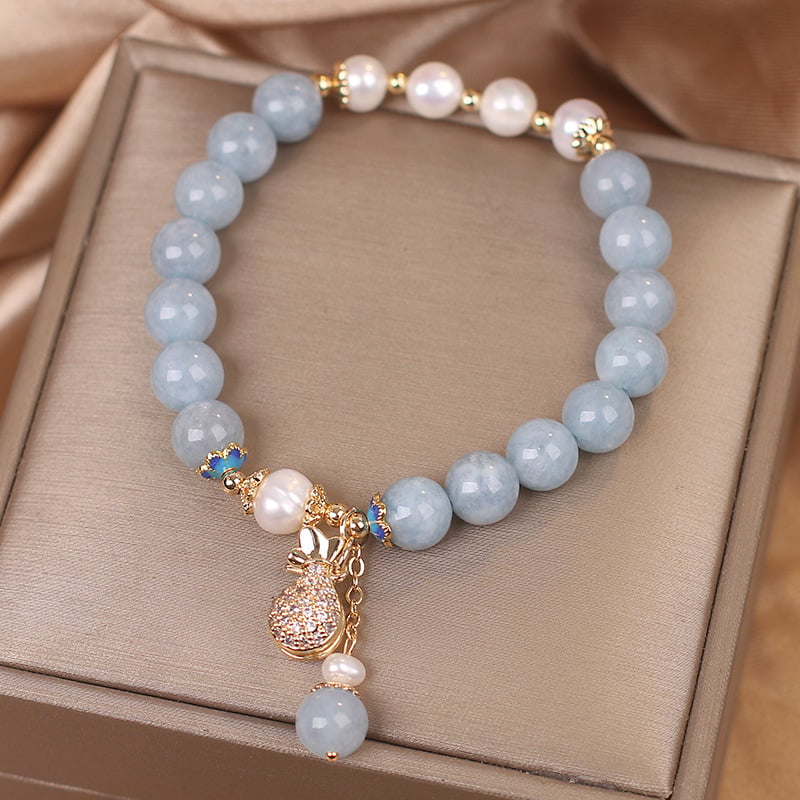 Aquamarine Charm Bracelet