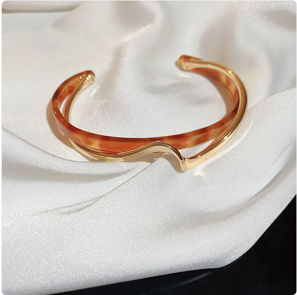 Aurelia Two-Toned Twist Cuff Bracelet