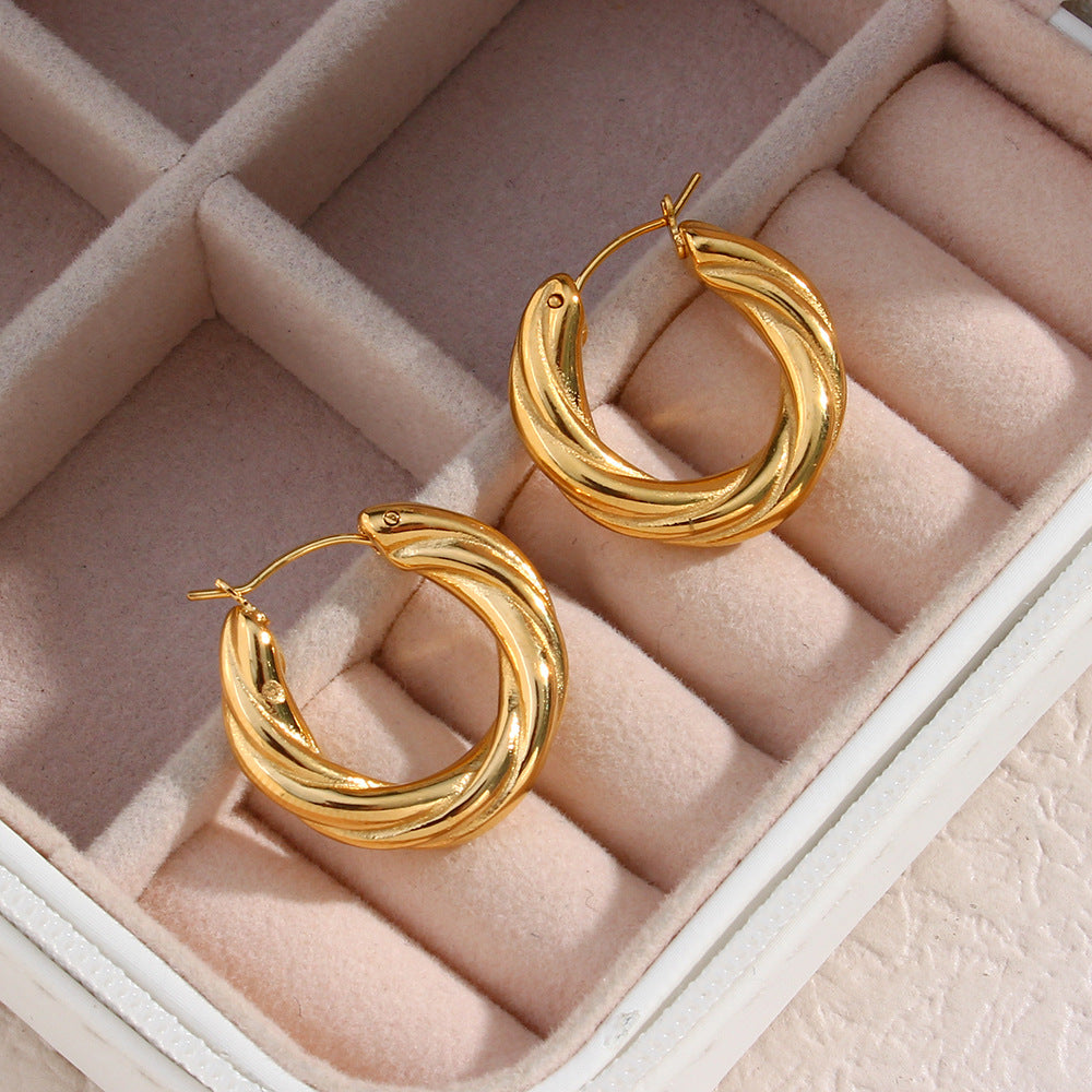Sophia Twisted Hoop Earrings