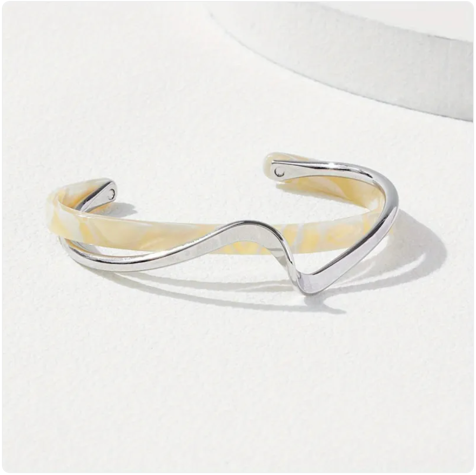 Aurelia Two-Toned Twist Cuff Bracelet