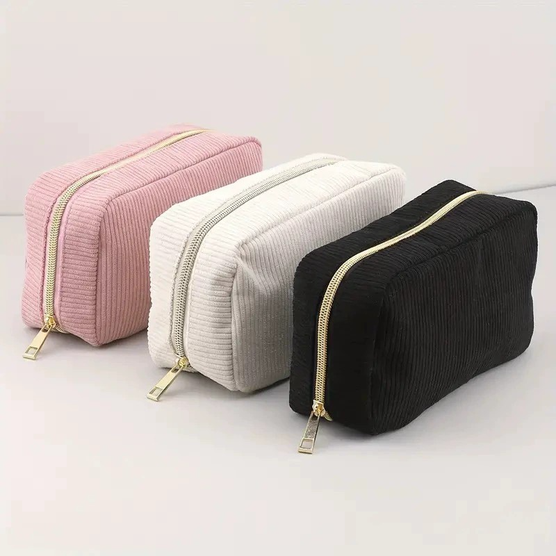 Cozy Corduroy Cosmetic Bag