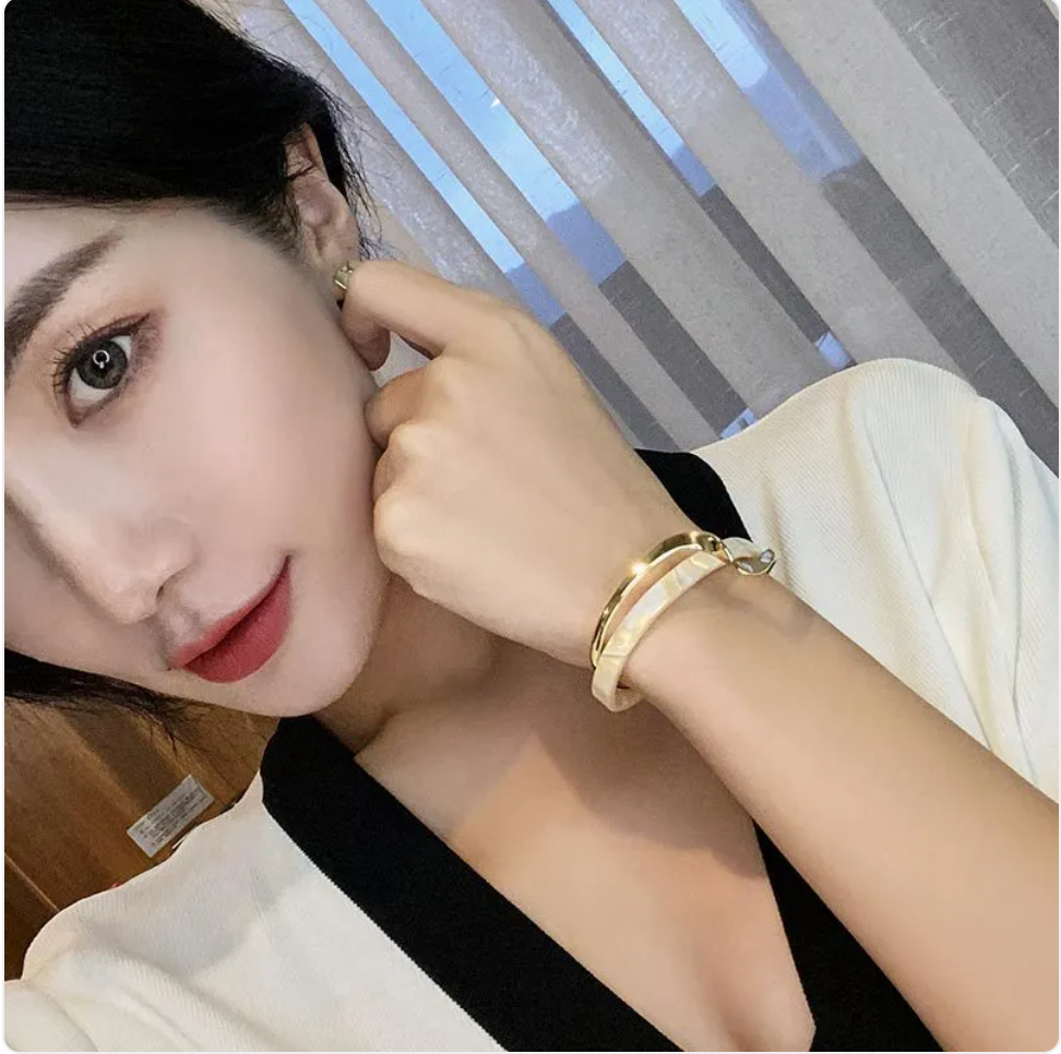 Aurelia Two-Toned Twist Cuff Bracelet