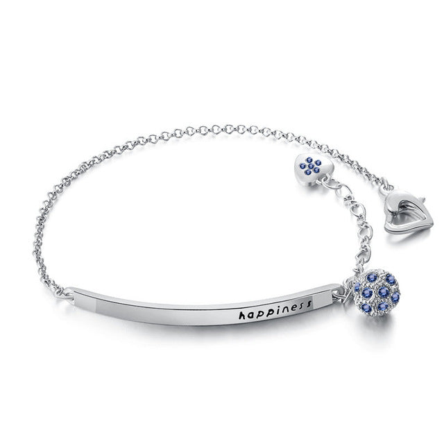 Happiness Rose Gold Bar Bracelet