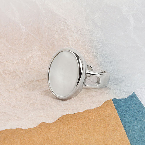 Adjustable Minimalist Shell Ring