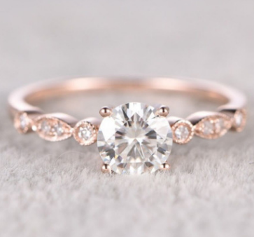 Elegant Crystal Promise Ring