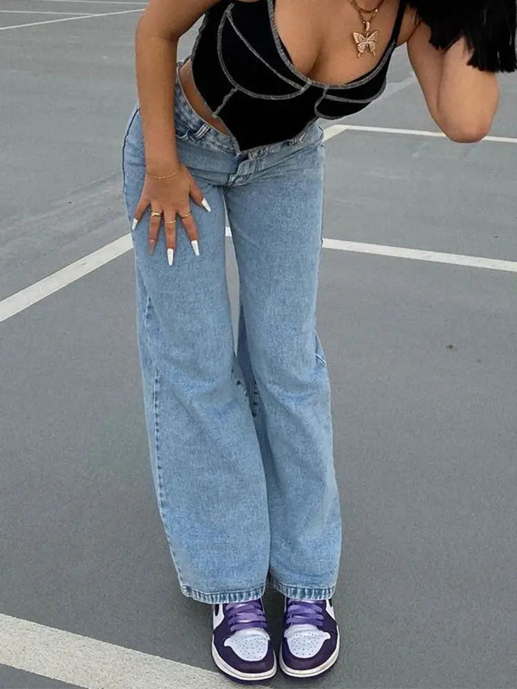Avery Wide Leg Denim Jeans