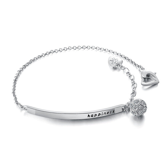 Happiness Rose Gold Bar Bracelet