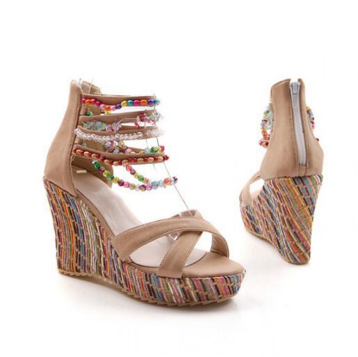 Sarah's Beaded Platform Heels