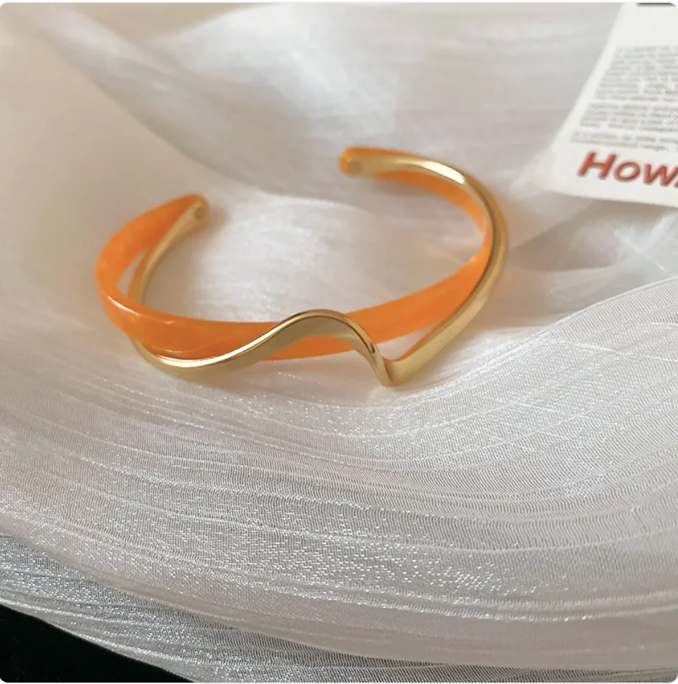 Aurelia Two-Toned Twist Cuff Bracelet