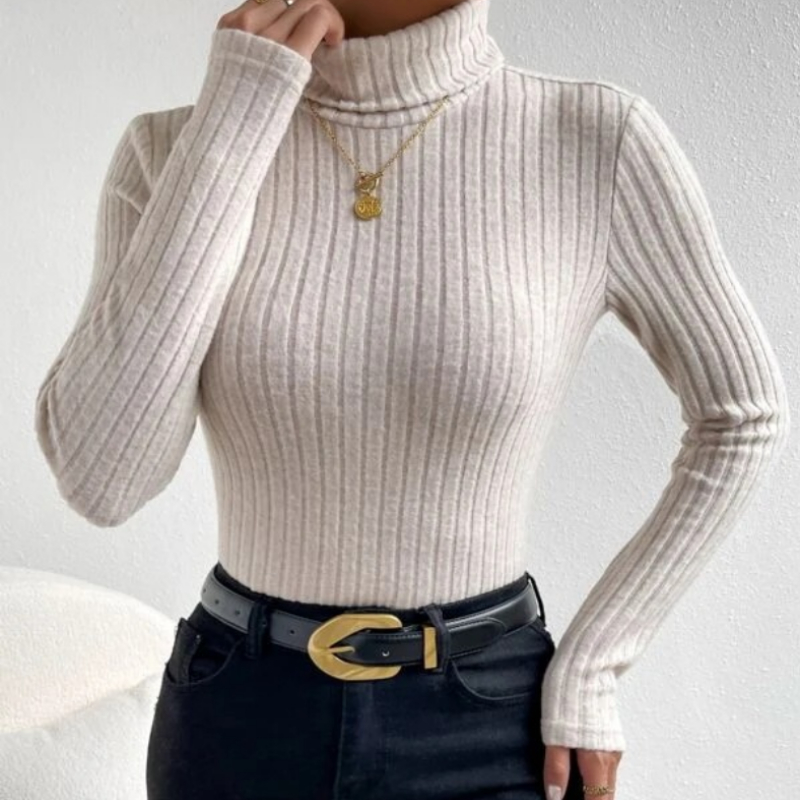Stella's Turtleneck Ribbed Top