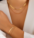 London Luxe Double Layer Gold Necklace