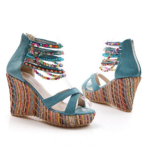 Sarah's Beaded Platform Heels